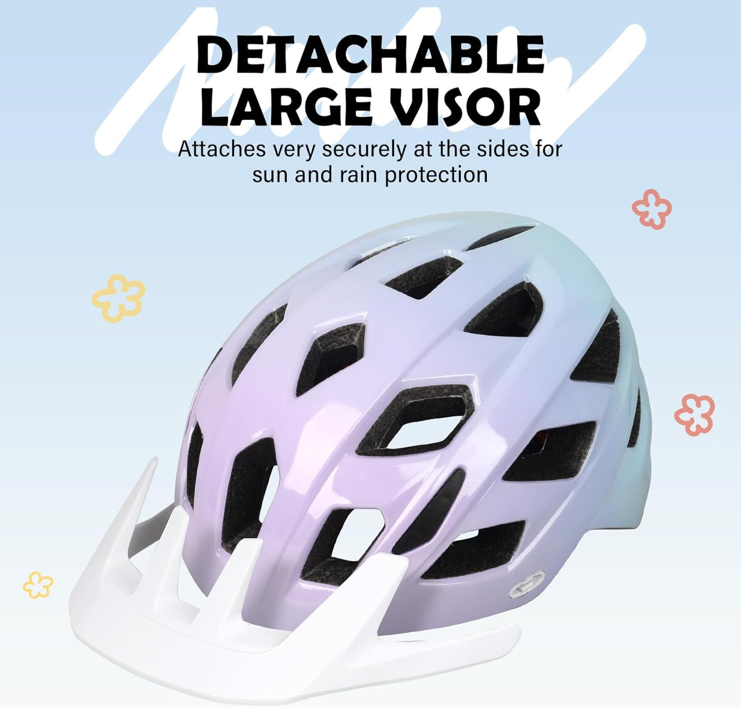 Kids Bike Helmet, 2 Size Adjustable for Youth Toddler Boys & Girls 3-5-8-10-12-14 Years, Child Helmets with Visor for Skating Cycling Scooter
