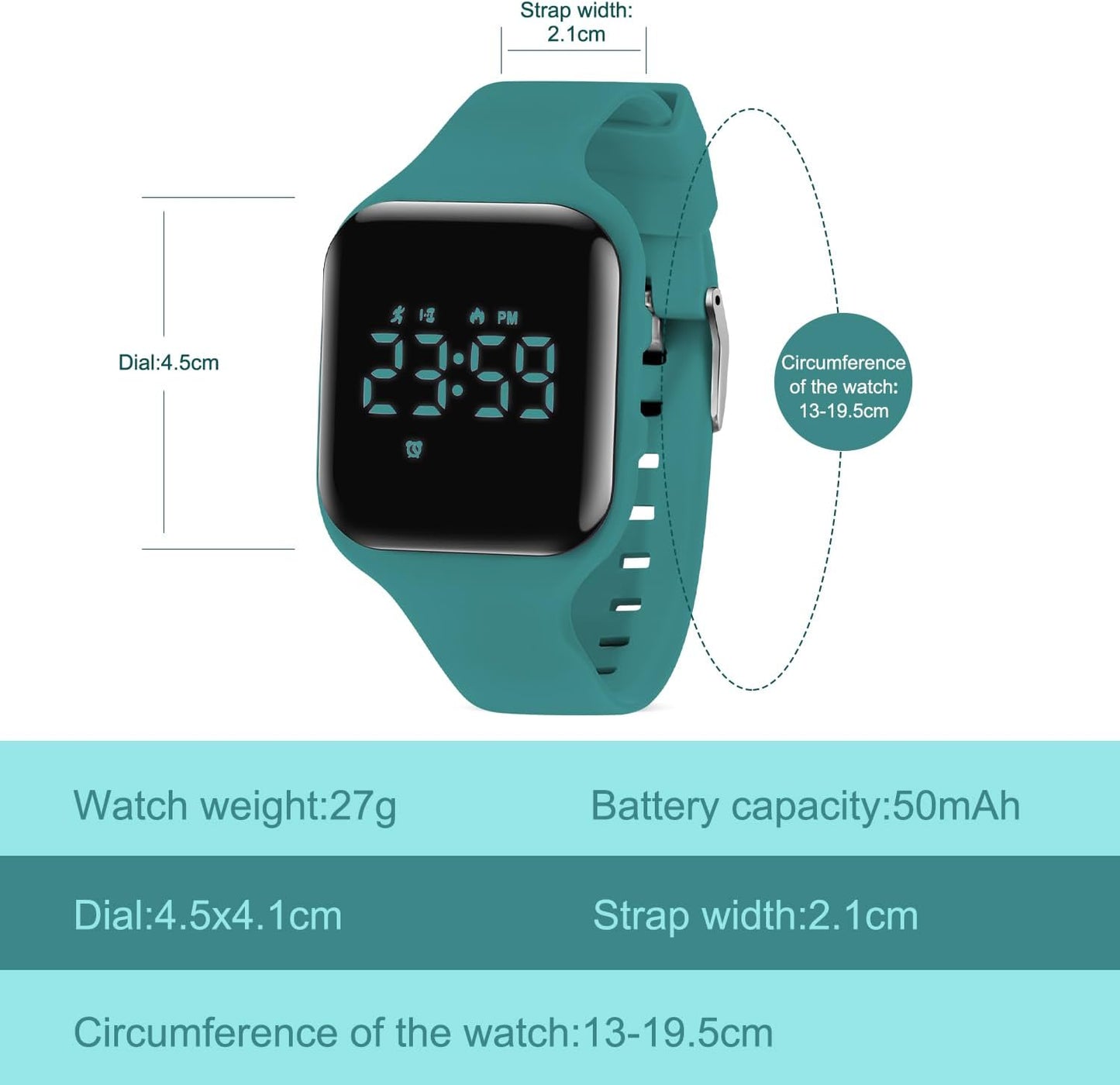 Kids Watches for Girls Boys Digital Sport Watch with Step Counter Pedometer Vibration Alarm Clock, No App Waterproof Fitness Tracker Kids Watch Boys Girls Teens Students Ages 5-16