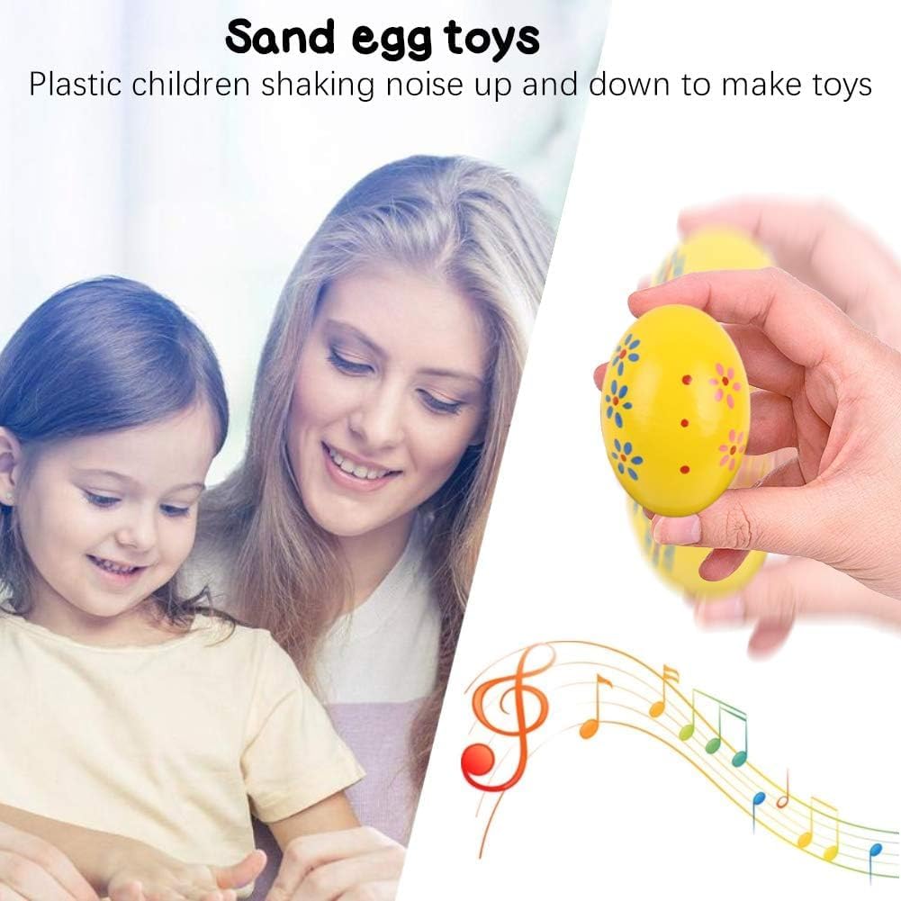 POPLAY 15 PCS Wooden Percussion Musical Egg Maracas Egg Shakers for Party Favors Classroom Prize Supplies Musical Instrument