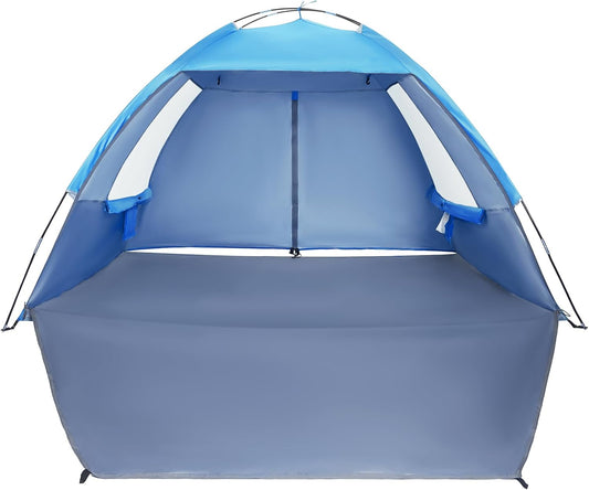 CAMEL CROWN Beach Tent UPF 50+ Sun Shelter for 2/3/5/6 Person, Lightweight Portable Sun Shade with Sand Anchor, Family Beach Day & Outdoor Adventures