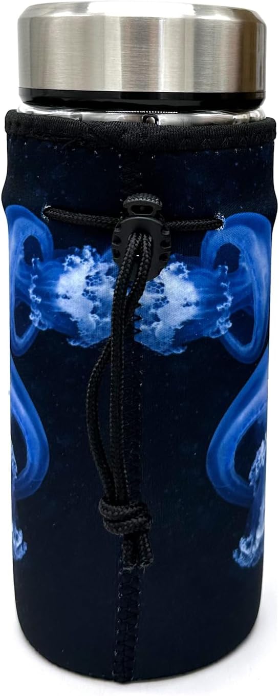 Neoprene Bottle Sleeve, Portable Insulator Cover for 18-20 Oz Water Bottle (Jellyfish)