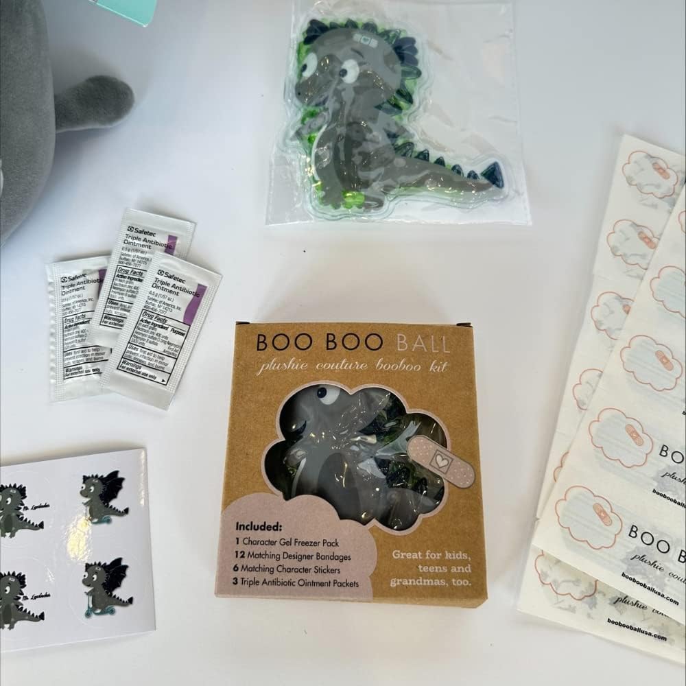 Plush First Aid Kit for Home - Aid Kit for Kids - Toddler First Aid Kit – Mini Emergency First Aid Classroom – Mr. Lizarbocker Dragon Plush Bag