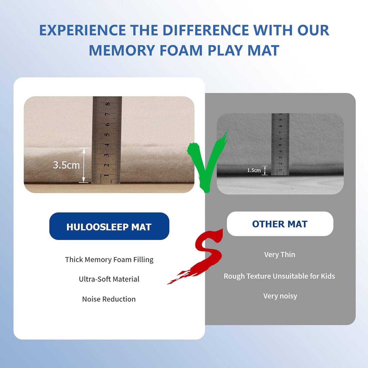 Baby Play Mat for Floor,1.3" Thick Memory foam Tummy Time Mat,Water Repellent Soft Coral Velvet Nursery Rug,Extra Large Non Slip for Crawling,Toddlers,Infants,kids,Tatami Style for Living Room(Beige)