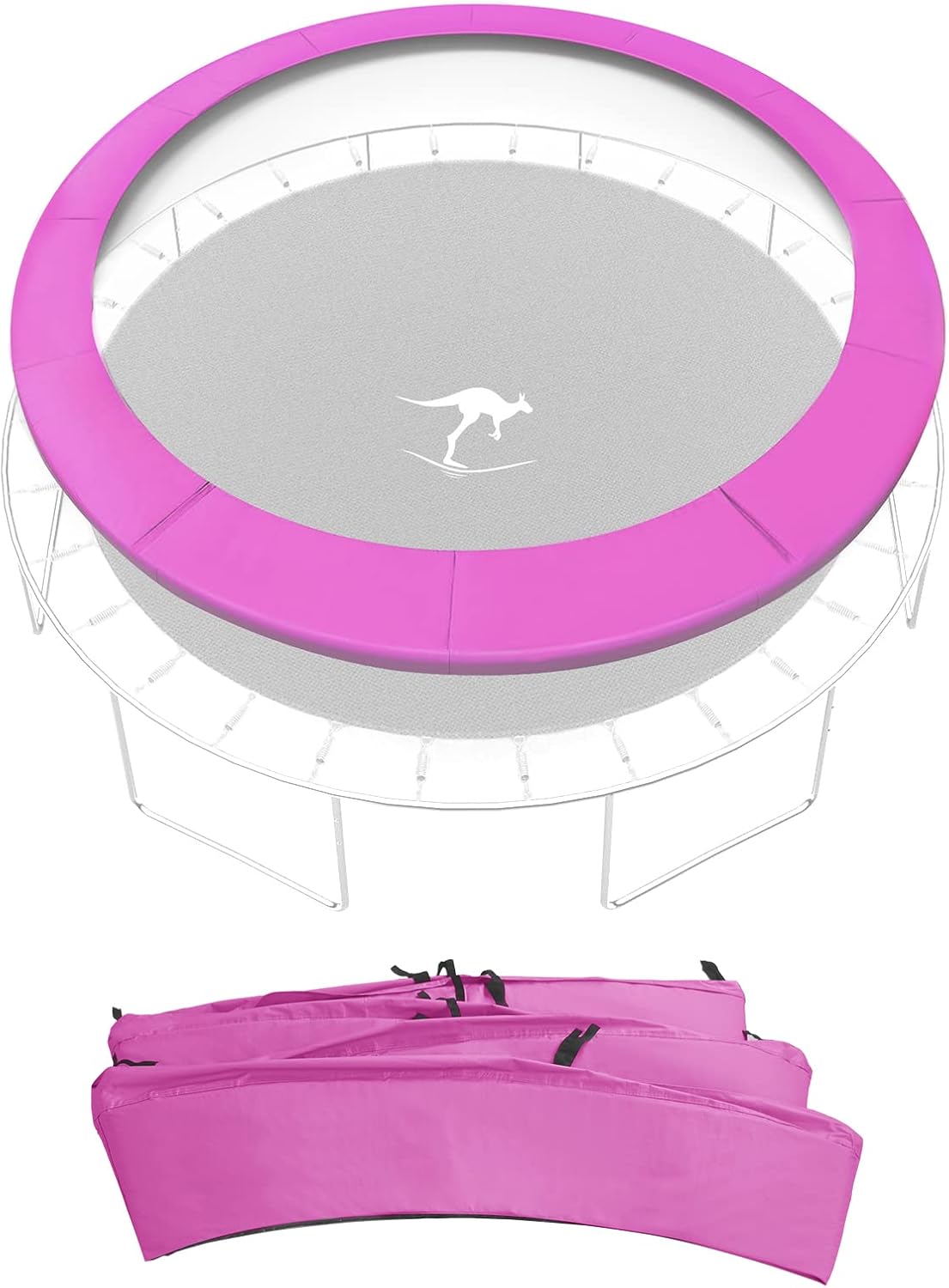 Kangaroo Hoppers Universal 12/14/15FT Trampoline Replacement Safety Pad, Waterproof Surround Spring Foam Cover for Round Frame