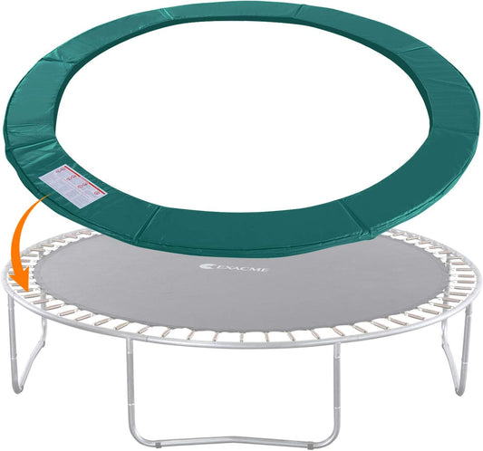 ExacMe Trampoline Pad Replacement 16 15 14 13 12 10 8 Foot, Waterproof Safety Spring Cover Round Frame Pad, No Hole for Pole