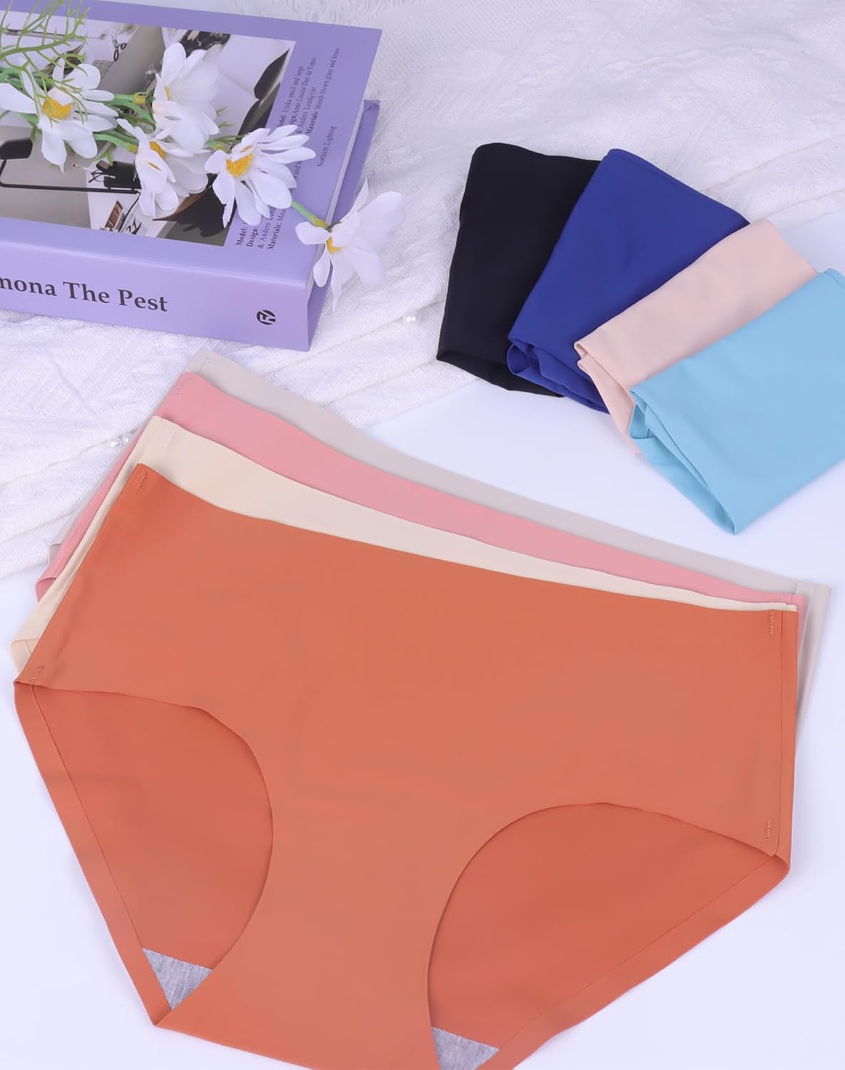 Finihen Teen Girls Underwear Seamless Big Girls Panties No Show Multipack.