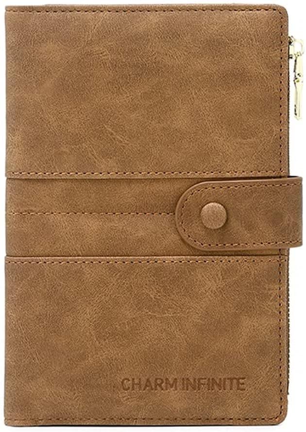 Mudono Passport and Card Holder for Women RFID Blocking Card Case Slim Travel Wallet Change Purse with Vaccine Card Slot