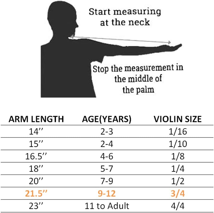 Paititi 3/4 Size Artist-100 Student Violin Starter Kit with Brazilwood Bow Lightweight Case, Shoulder Rest, Extra Strings and Rosin