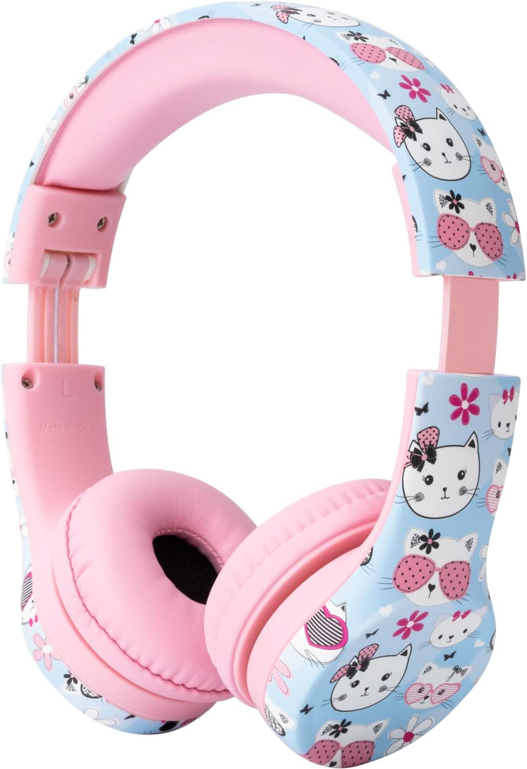 Snug Play+ Kids Headphones – Volume Limited 93dB for Safe Listening – Foldable, Durable Headphones for Toddlers, Boys & Girls – Tangle-Free Cord – Ideal for Travel, School, Tablets - Kitty
