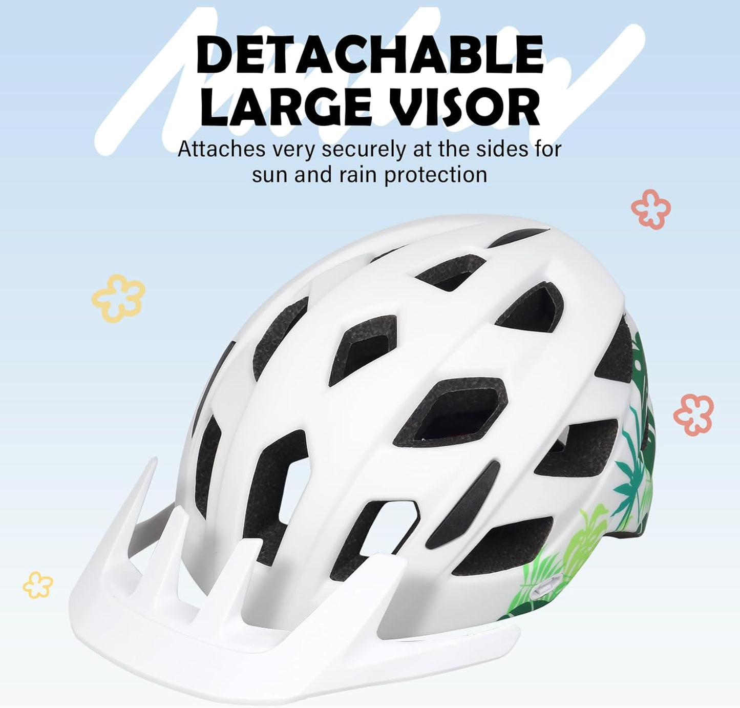 Kids Bike Helmet, 2 Size Adjustable for Youth Toddler Boys & Girls 3-5-8-10-12-14 Years, Child Helmets with Visor for Skating Cycling Scooter