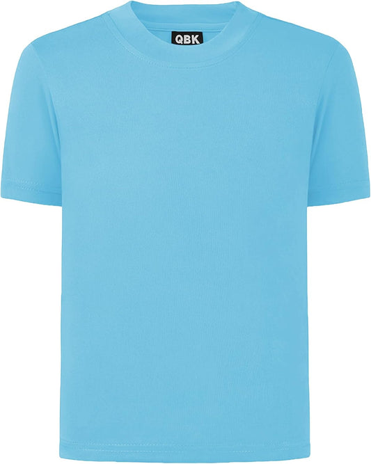 QBK 2T to Youth Neon Shirt Kids UPF 50+ Dry Fit Athletic Short Sleeve Rash Guard T Shirts for Boys Girls Sports Undershirt