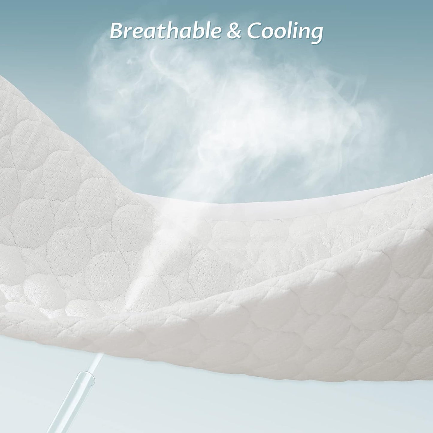 Twin XL Size Waterproof Mattress Protector Fitted Quilted Mattress Pad Cover with Deep Pocket Up to 15''