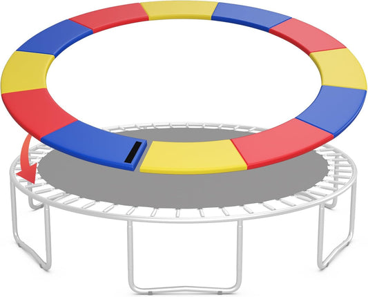 Giantex Trampoline Pad, 8ft 10ft 12ft 14ft 15ft 16ft Trampoline Replacement Safety Pad, No Holes for Pole, Waterproof Trampoline Accessories Spring Cover