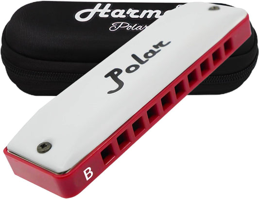 Harmo Polar Natural Minor Harmonica Key of B - Specialized for Natural Minor Blues, Jazz, Rock, Folk, & Pop, Mouth Organ With Case, Phosphor Bronze Reeds, Harmonica for Beginners & Professionals
