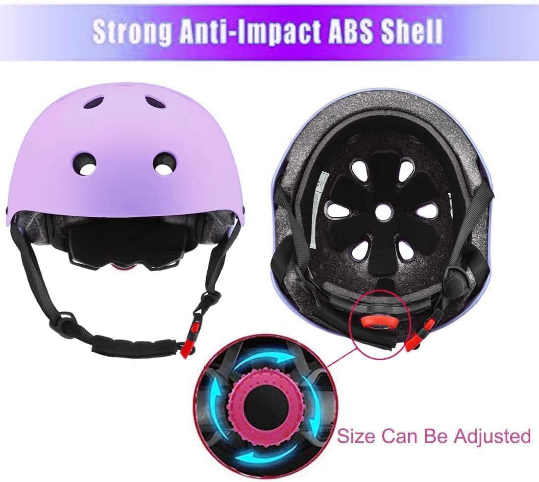 Color Gradient Adjustable Kids Bike Helmet Toddler Helmets for 3-5-8-14 Years Kids Girls Boys Youth Bicycle Helmet for Scooter Balance Bike Roller Skating Skateboard