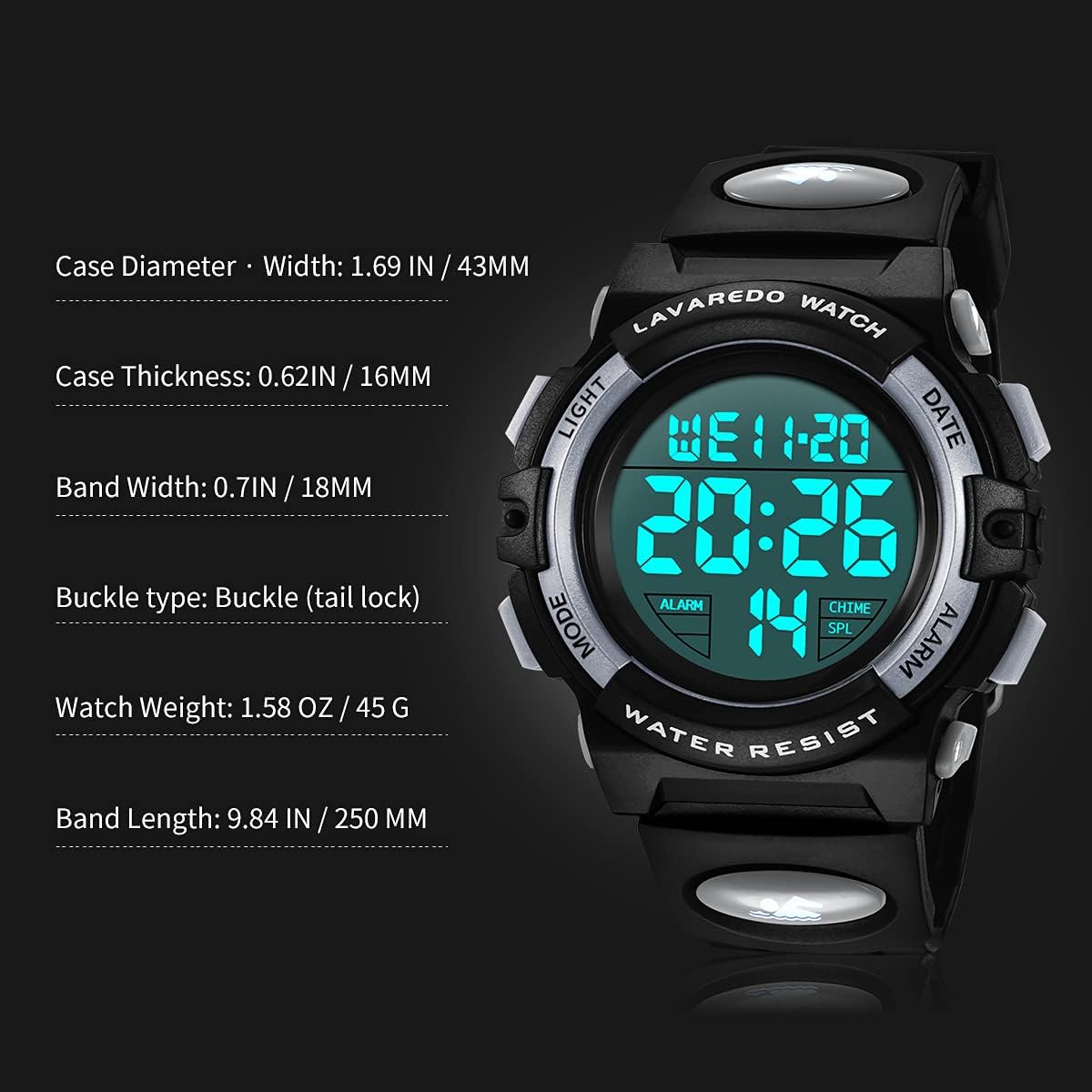 Kids Watch,Boys Watch for 3-15 Year Old Boys,Digital Sport Outdoor Multifunctional Chronograph LED 50 M Waterproof Alarm Calendar Analog Watch for Children with Silicone Band,Kids Gift