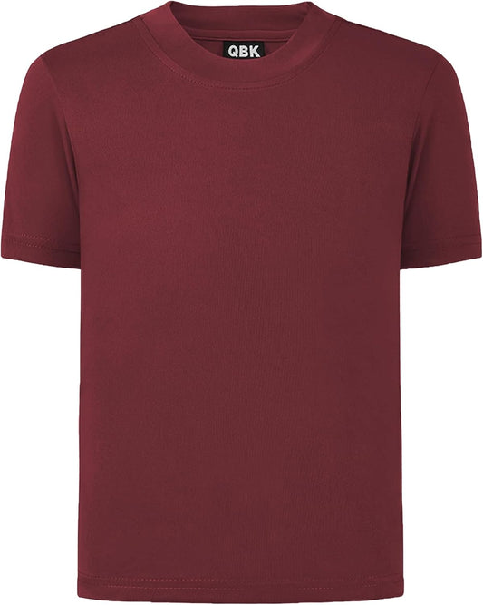 QBK 2T to Youth Neon Shirt Kids UPF 50+ Dry Fit Athletic Short Sleeve Rash Guard T Shirts for Boys Girls Sports Undershirt