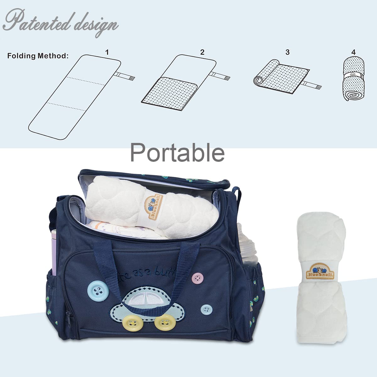 BlueSnail Quilted Thicker Waterproof Changing Pad Liners,3 Count(Snow White 13” x 27”)