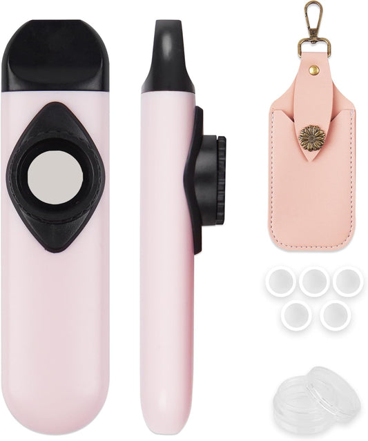 Recorder Instrument for Beginner Adults,8-Hole Soprano Descant Recorder Music Flute with with Cleaning Rod & Leather Case For Home Entertainment(2-Carved Pink)