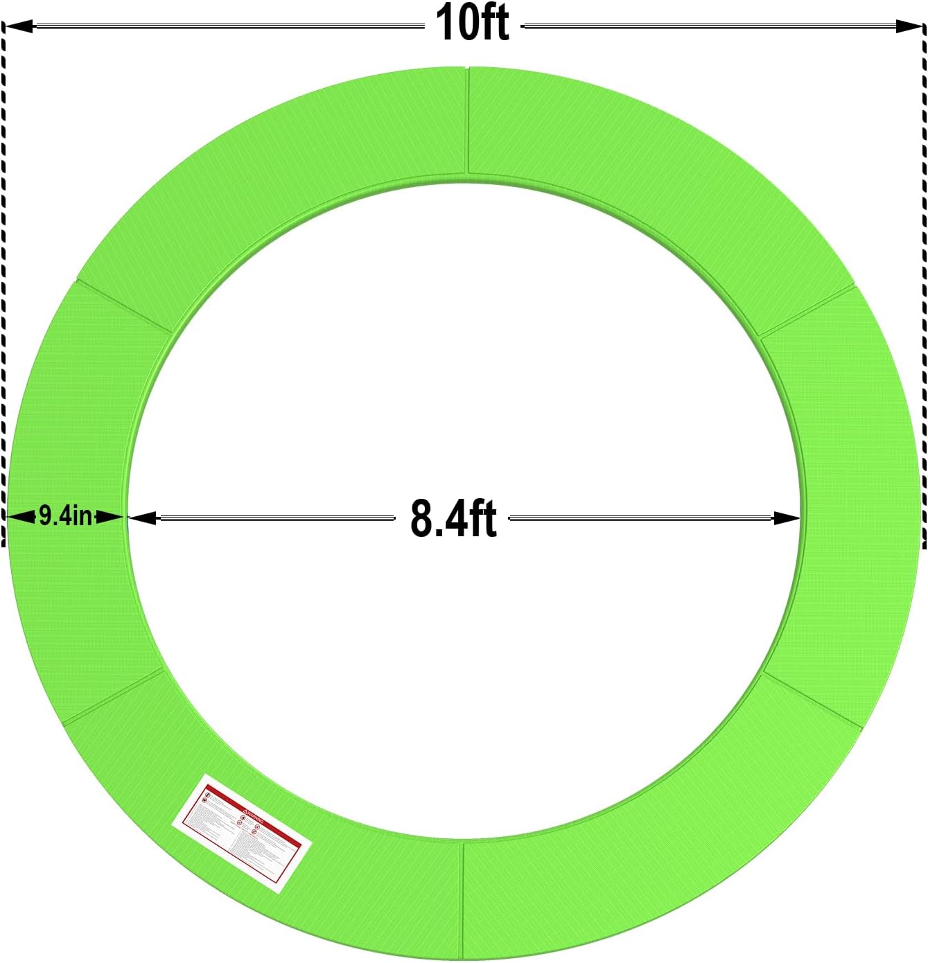 LANGXUN Universal Trampoline Repalcement Safety Pad, 8ft 10ft 12ft 14ft 15ft 16ft Waterproof Surround Spring Foam Cover for Round Frame