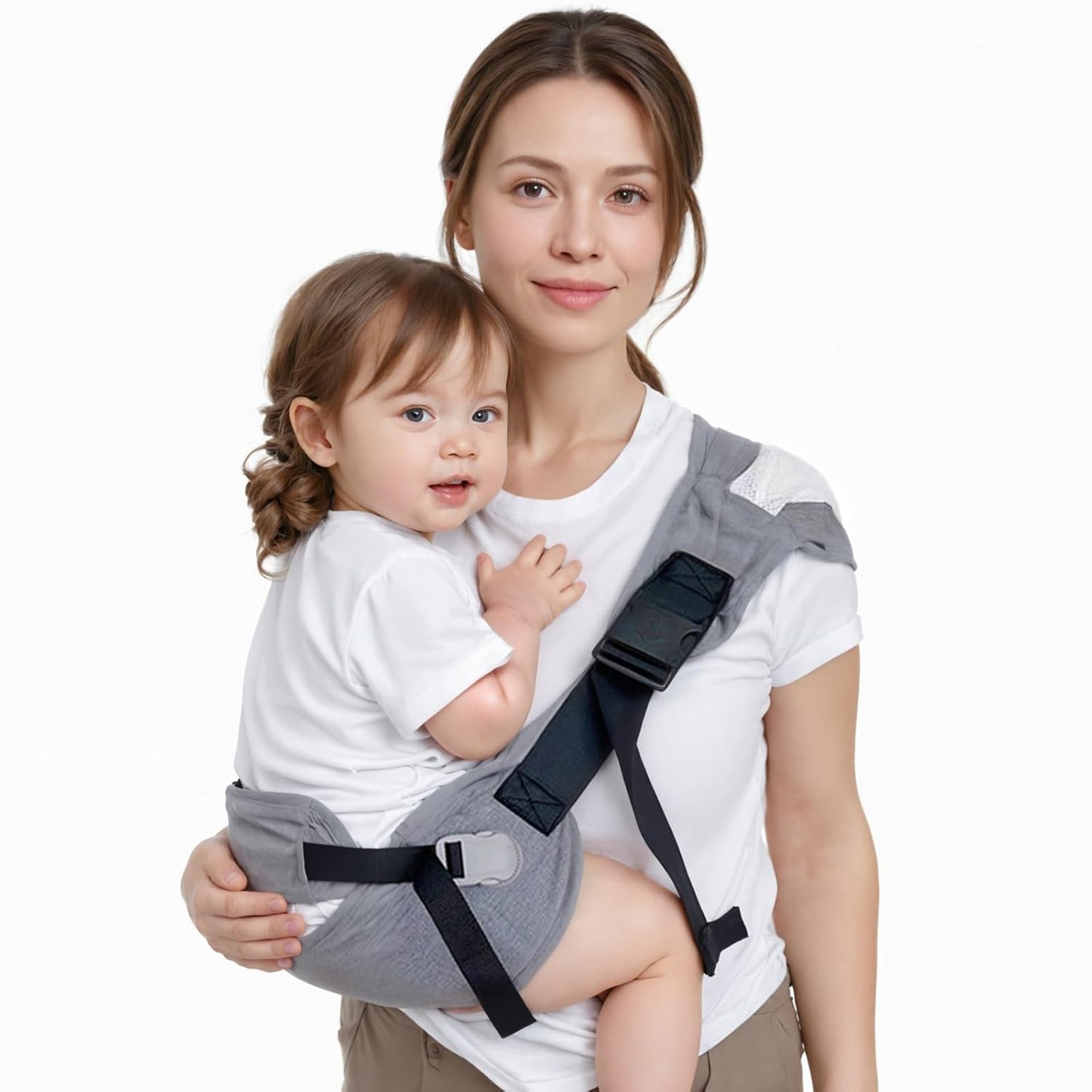 Baby Carrier Newborn to Toddler-Adjustable Baby Sling Carrier,Toddler Carrier for 25-60lbs,Comfortable to Baby Sling for Hands-Free Carrying (Gray)