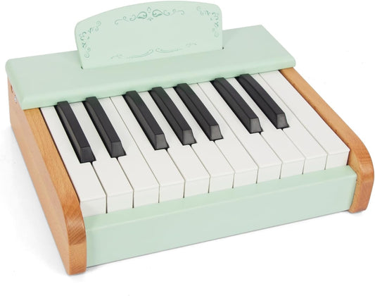 Toy Piano Wooden Piano Keyboard for Toddlers, 18 Keys Digital Piano for Kids, Music Educational Instrument Toy, Wood Gift for 3+ Girls and Boys