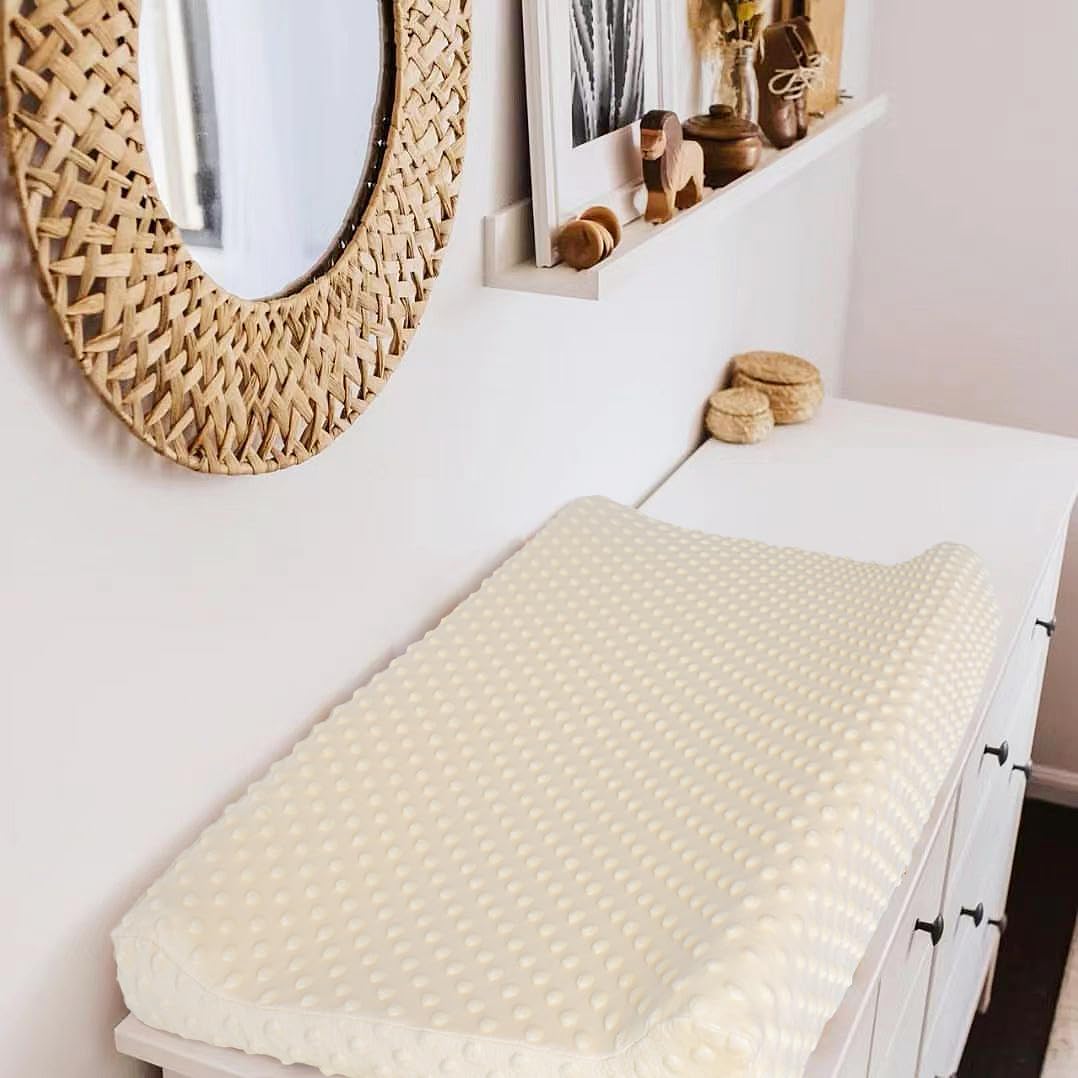 Owlowla Changing Pad Cover,Soft Minky Dots Changing Table Sheets for Baby Boy and Girl(Cream)