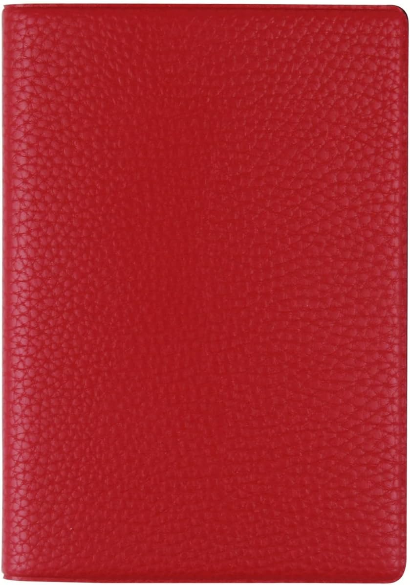 Fenice Classic Passport Cover Holder Wallet Case for Travel Essential RFID Blocking Vegan Leather Waterproof (RED)