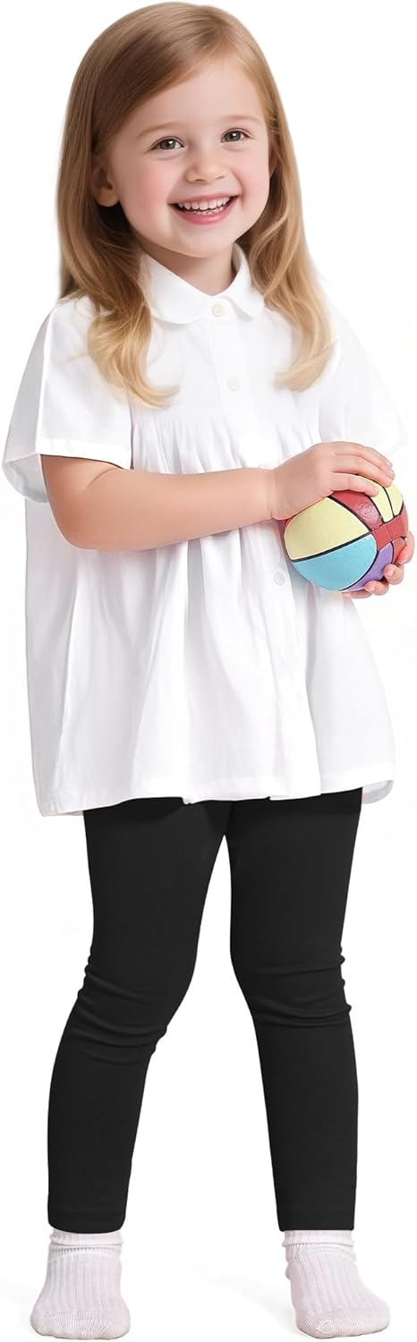 Witwot 3 Pack Baby Girls Leggings Toddler Kids Soft Cotton Pants Size 18M-5T