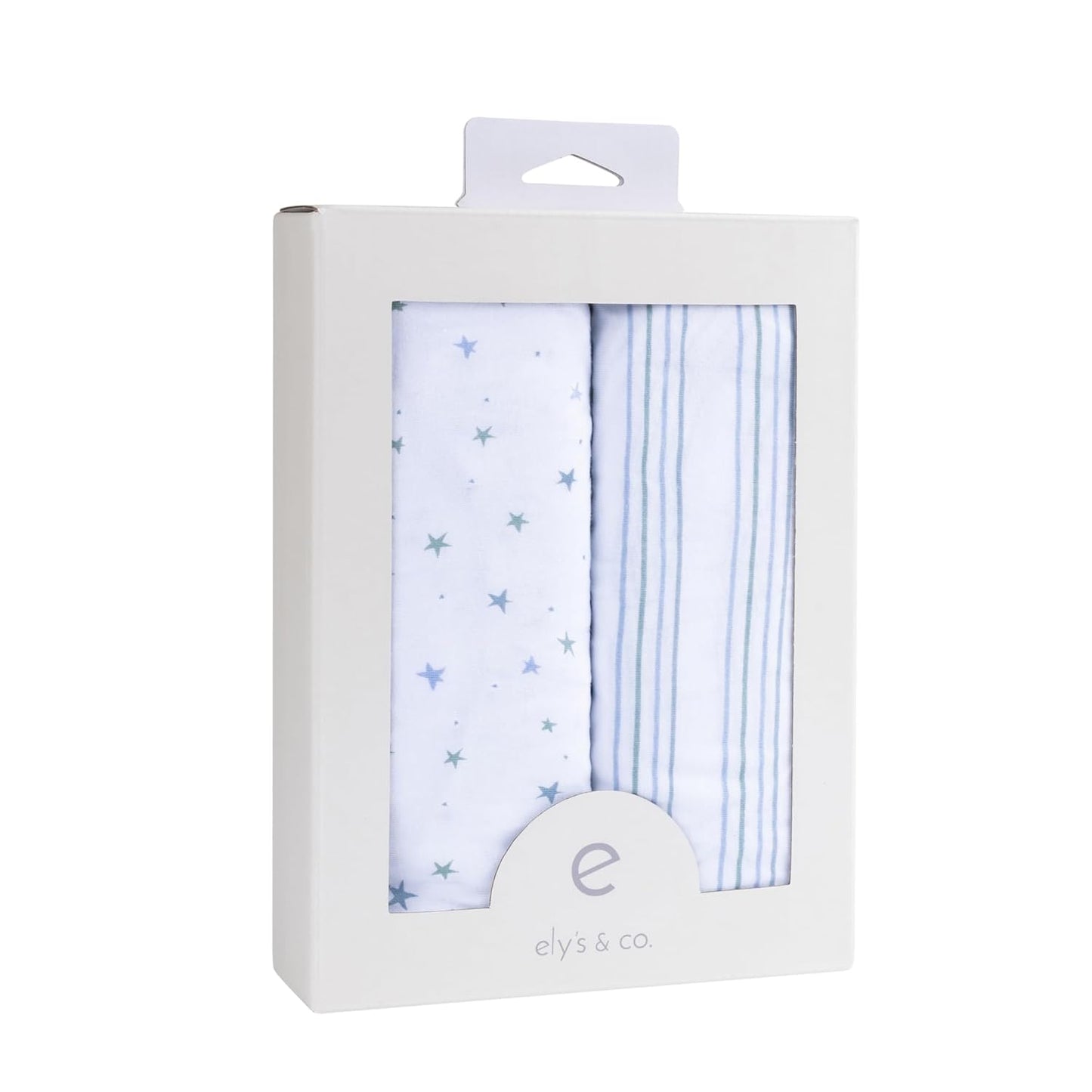 Changing Pad Cover 2 Pack - Baby Cradle Sheet with 100% Jersey Cotton - Changing Pad Covers for Boys, Newborn Essentials (Blue Stars & Stripes)