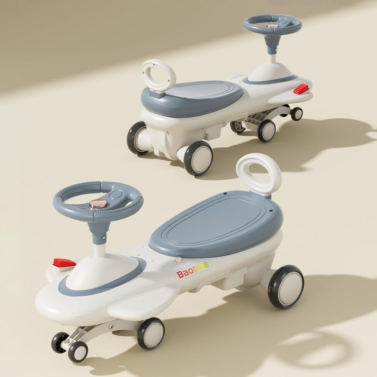 Kids Electric Ride On Car 12V - Electric Wiggle Car with Rechargeable Battery, LED Lights & Music,Anti-Rollover for Boys Girls Ages 3-8, Indoor/Outdoor Toy Vehicle up to 150 lbs