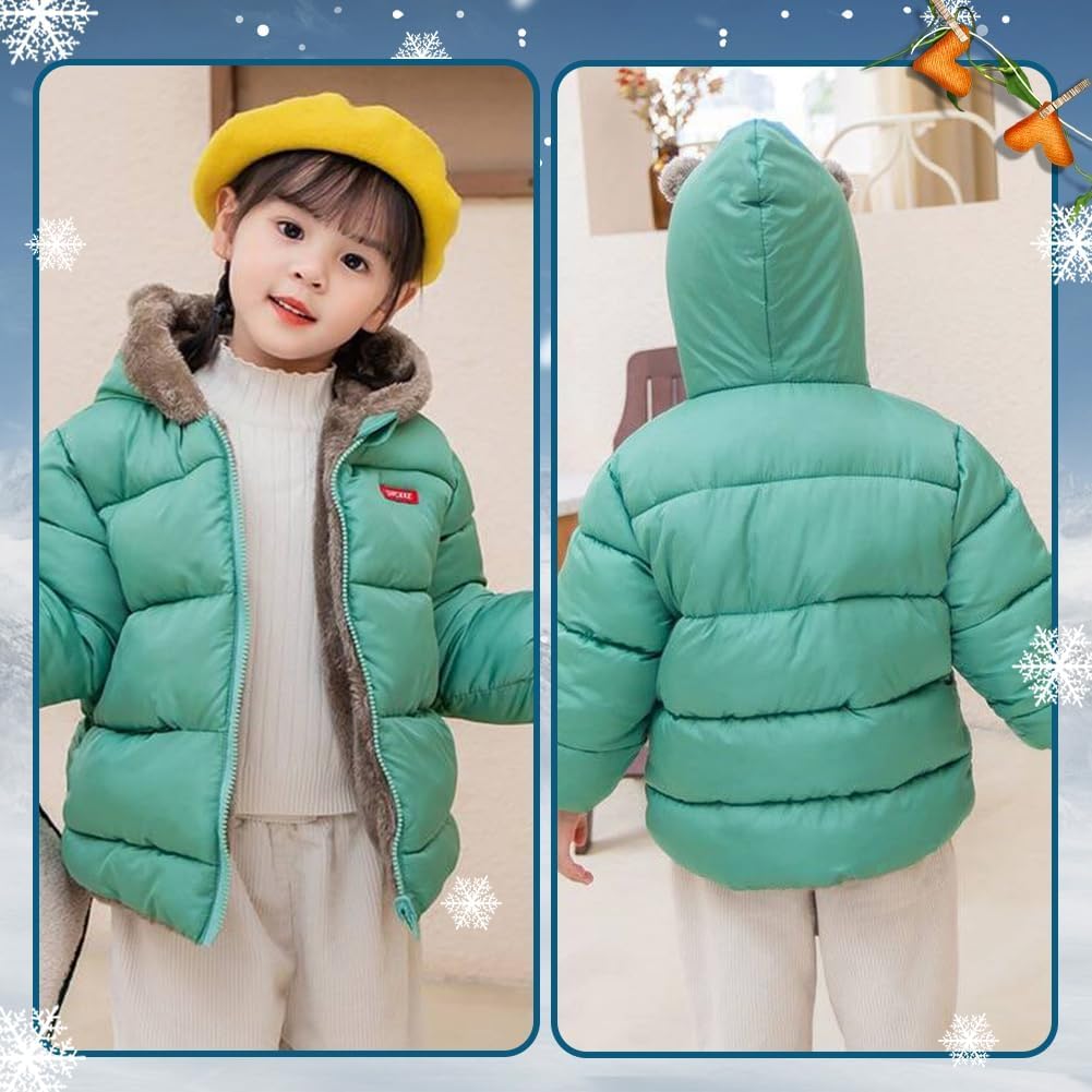 Fairy Baby Infant Baby Winter Coat Cute Teddy Bear Hooded Jacket Warm Fleece Outerwear Windproof Toddler Boys Girl 6M-4T