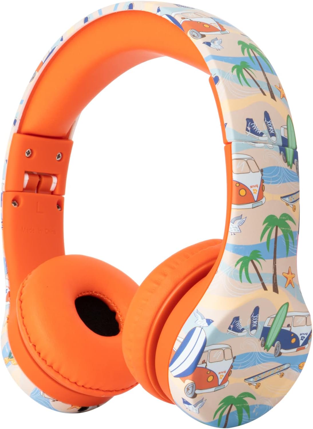 Snug Play+ Kids Headphones – Volume Limited 93dB for Safe Listening – Foldable, Durable Headphones for Toddlers, Boys & Girls – Tangle-Free Cord – Ideal for Travel, School, Tablets - Beach