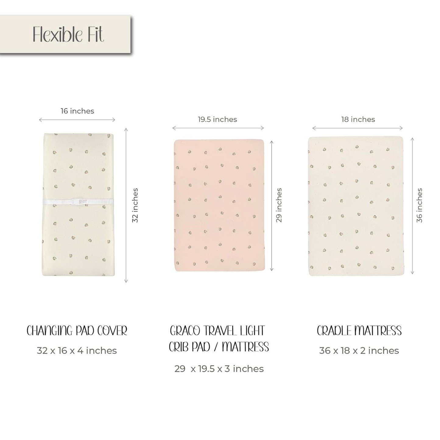 Ely’s & Co. Changing Pad Cover, Diaper Changing Table Sheets, 2 Pack, Cradle Sheet Set for Baby Girls, 100% Jersey Knit Cotton, Pink Vintage Floral Collection, 32”x16”x5”