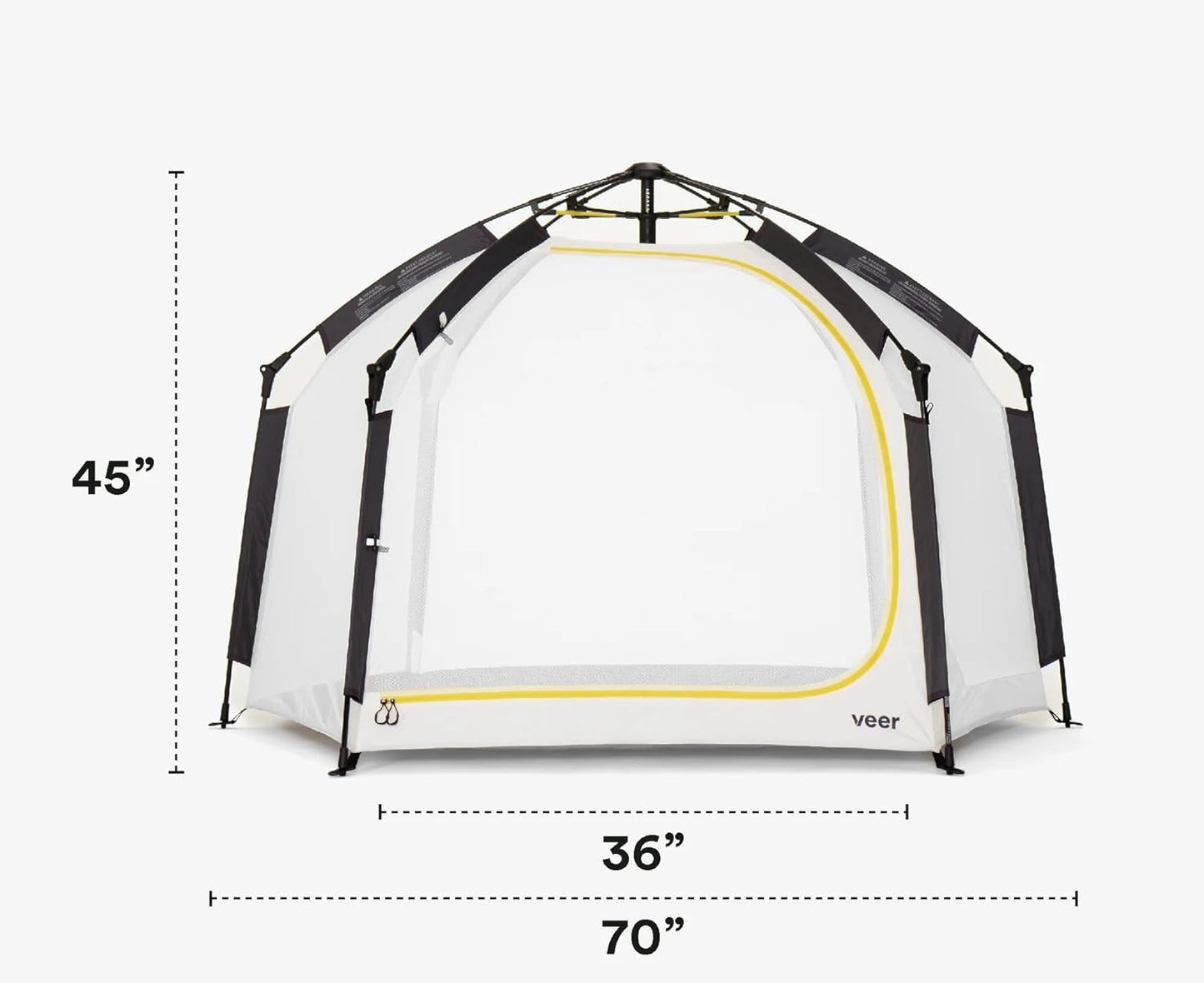 Veer Basecamp XL | JPMA Certified Portable Pop Up Play Yard/Play Pen for Babies, Toddlers and Kids | Indoor and Outdoor Use | Shade Canopy | Keeps Bugs Out | Playard Safety Certified