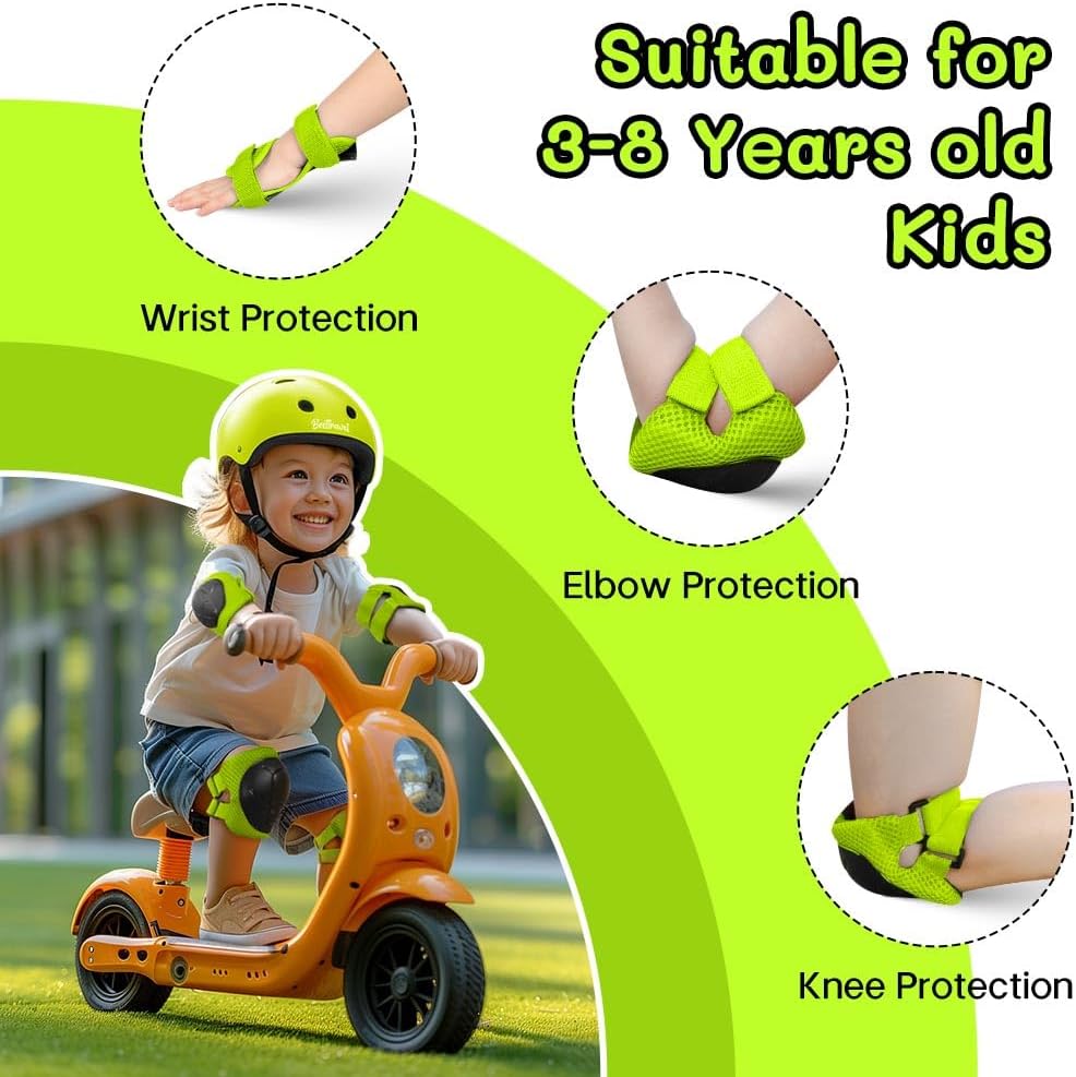 Kids Helmet, Toddler Adjustable Kids Ages 3-8 Years Old Boys Girls Multi-Sports Safety