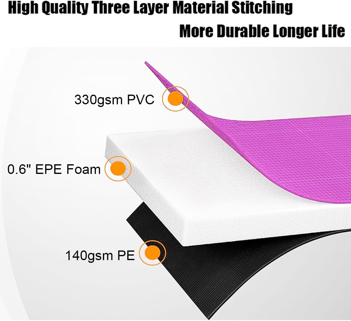 LANGXUN Universal Trampoline Repalcement Safety Pad, 8ft 10ft 12ft 14ft 15ft 16ft Waterproof Surround Spring Foam Cover for Round Frame