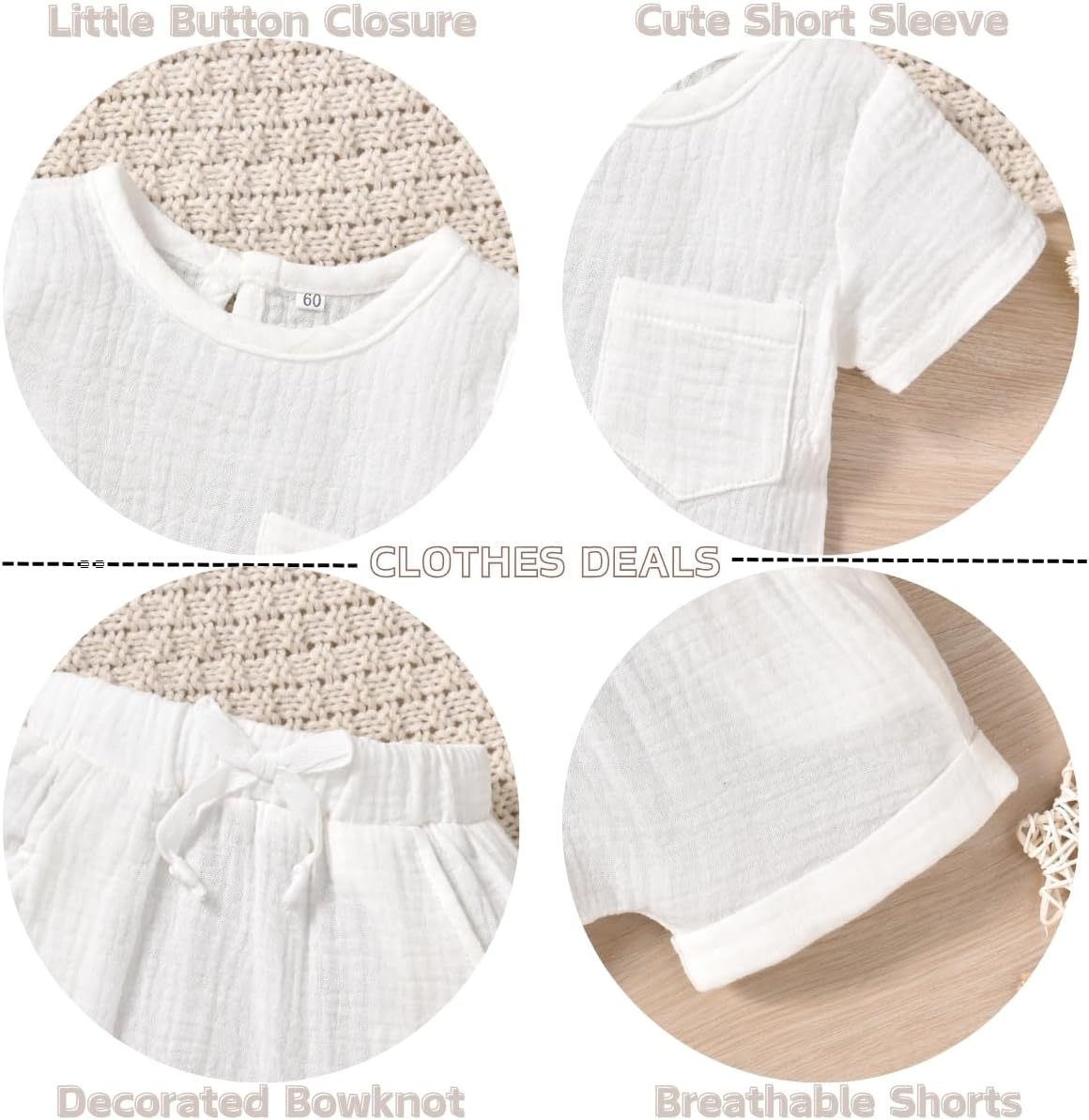 Gender Neutral Baby Linen Summer Outfit