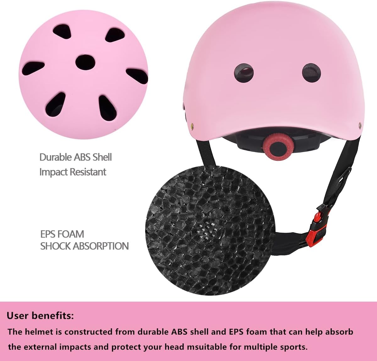 Kids Bike Helmet for Ages 2-14, Adjustable Safety Toddler Helmet with Protective Gear Set, Skateboard Scooter Helmets with Knee Elbow Pads Wrist Guards