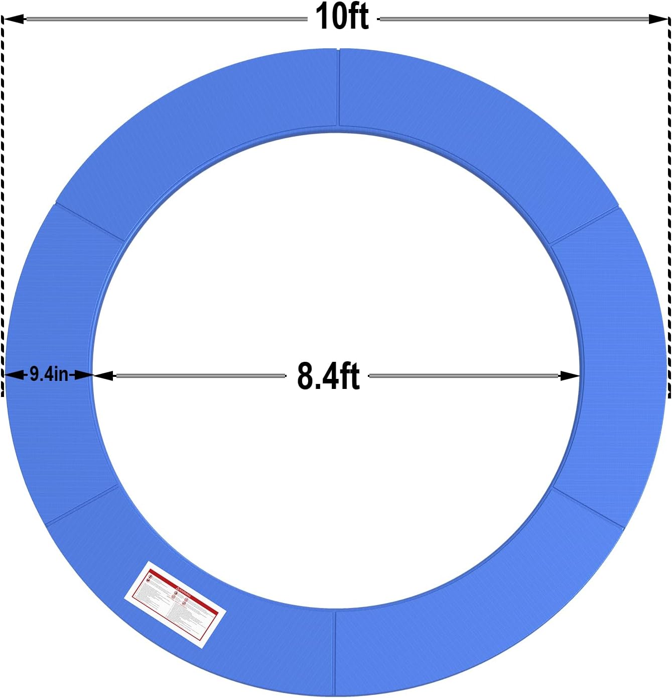 LANGXUN Universal Trampoline Repalcement Safety Pad, 8ft 10ft 12ft 14ft 15ft 16ft Waterproof Surround Spring Foam Cover for Round Frame