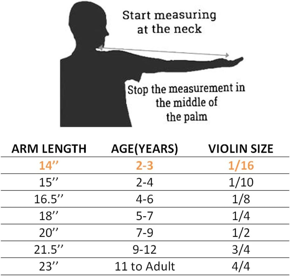 Paititi Student Violin Starter Kit with Brazilwood Lightweight Case, Extra Strings and Rosin (1/16)