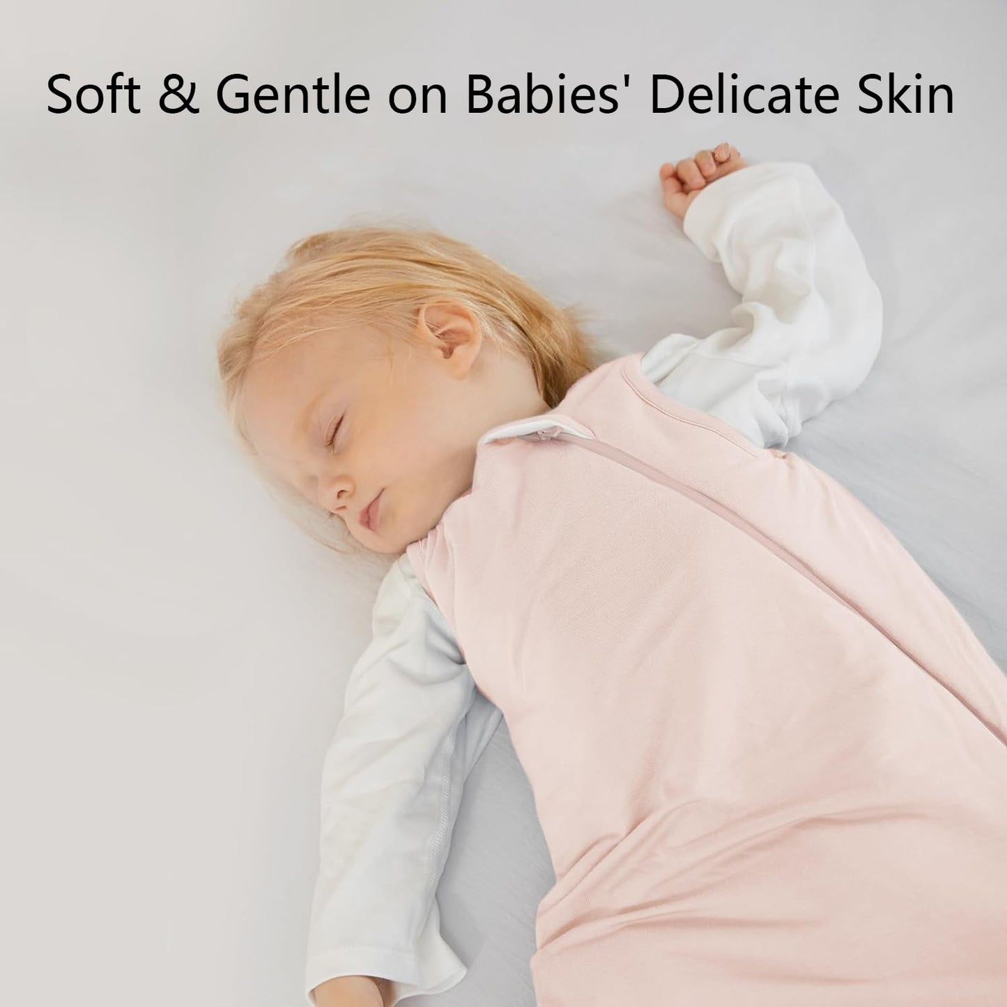 Rayon Made from Bamboo Sleep Sack 0-6 Months 1.0 Tog Ultra Soft Baby Wearable Blanket 0-3 Months Sleeping Sack 3-6 Months for Infant Newborn Babies Unisex Girl Boy 2-Way Zipper Breathable Lightweight