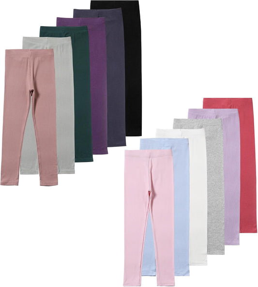 12 Pack Girls Leggings Toddler Girl Pants Casual Yoga Pants for Girls High Waisted Stretch Leggings Kids