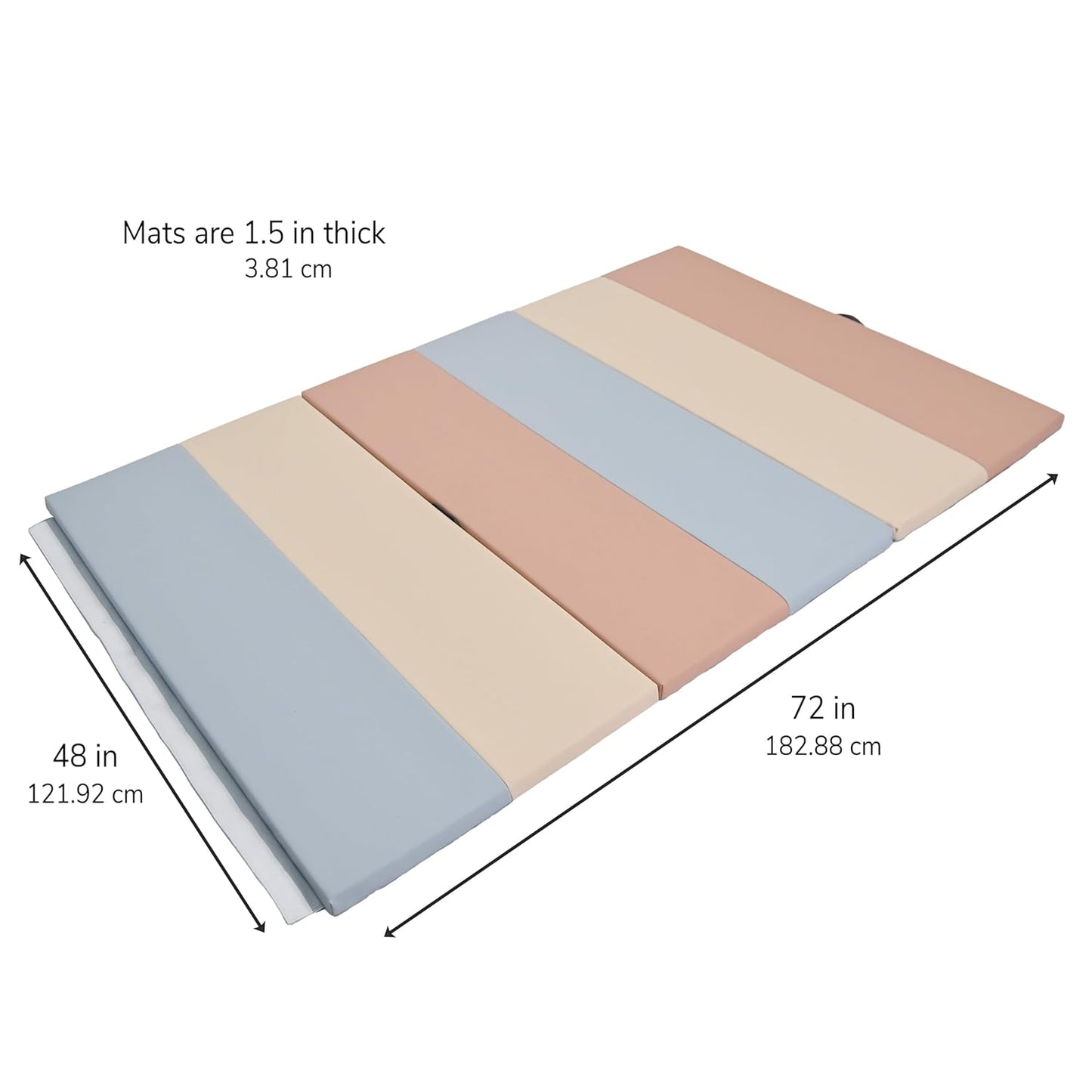 Children's Factory 4' x 6' Folding Gym Mat, Foam Play Mats for Playrooms, Daycare, Preschool, Homeschool, Elements