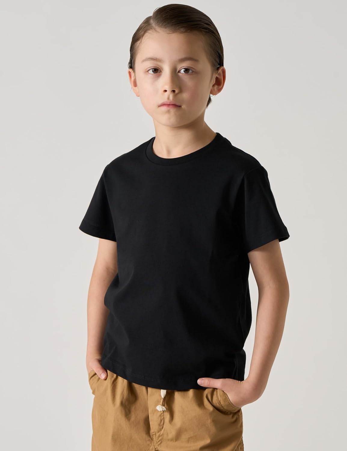 LAPASA Kids T-Shirts Short Sleeve (4 Pack) 100% Cotton Plain Top Tees Boy & Girl Unisex Toddler Children Tie Dye Summer K01