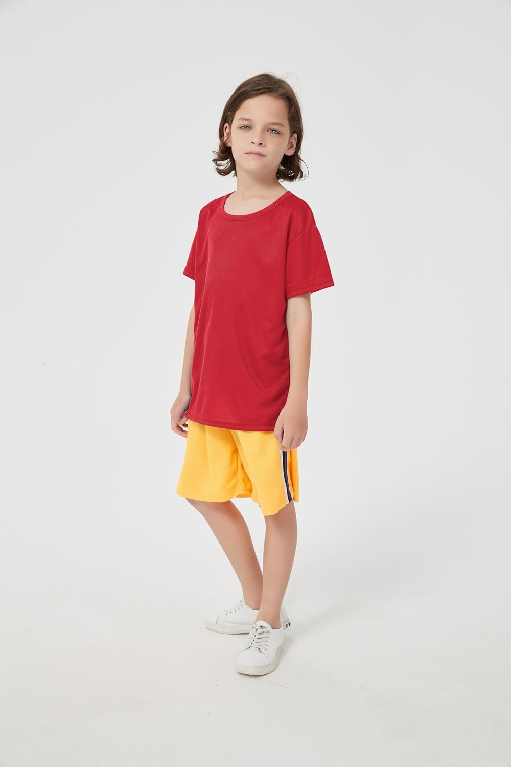 6-Pack Boys Athletic T-Shirts Quick Dry Short-Sleeve Tops Youth Moisture Wicking Running Sports T-Shirts（4-18 Years）