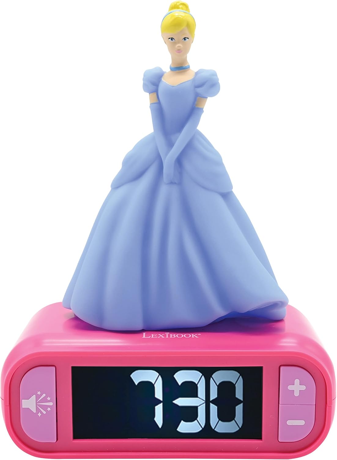LEXiBOOK - Disney Princess Digital Alarm Clock for Kids with Night Light Snooze, Childrens Clock, Luminous Disney Princess, Pink Colour - RL800DP