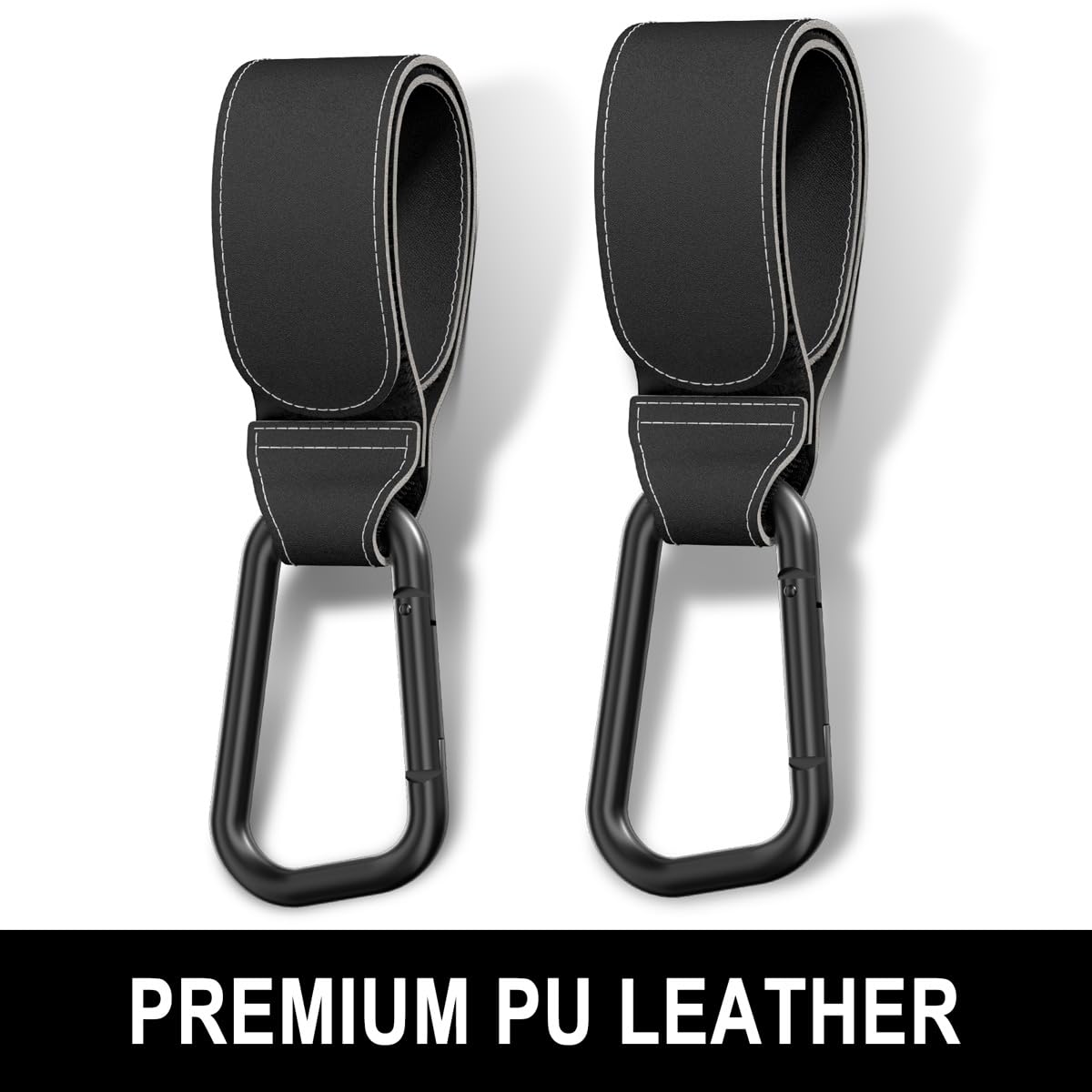 Baby Stroller Hooks for Hanging Bags, Universal Stroller Clips Accessories, Mommy Hook for Diaper Bag, Shopping Cart, Purse, Backpack - 2 Pack, Black