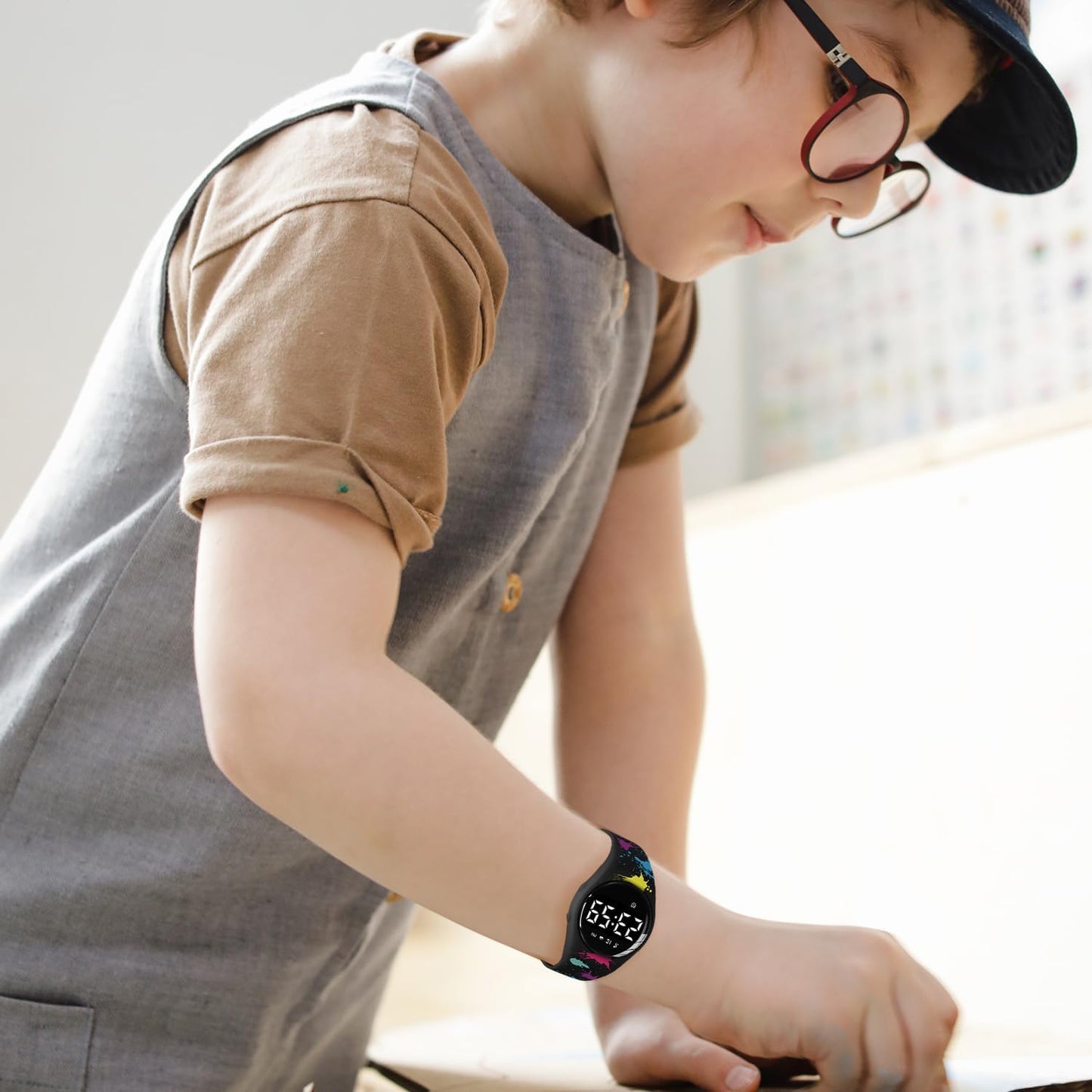 Kids Watches for Girls Boys Digital Sport Watch with Step Counter Pedometer Vibration Alarm Clock, No App Waterproof Fitness Tracker Kids Watch Boys Girls Teens Students Ages 5-16