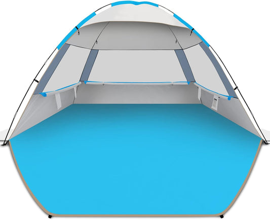 Gorich Beach Tent Sun Shelter for 3/4-5/6-7/8-10 Person with UPF 50＋ UV Protection, Lightweight & Easy Setup Beach Shade Canopy, Portable Beach Shade Tent Beach Cabana